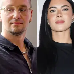 Krzysztof Zalewski z żoną, piękną kobietą o długich, czarnych włosach.