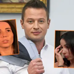Krzysztof rolnik szuka żony. Na zdjęciu mężczyzna z dwoma zbliżeniami na kobiety, jedna z nich płacze.