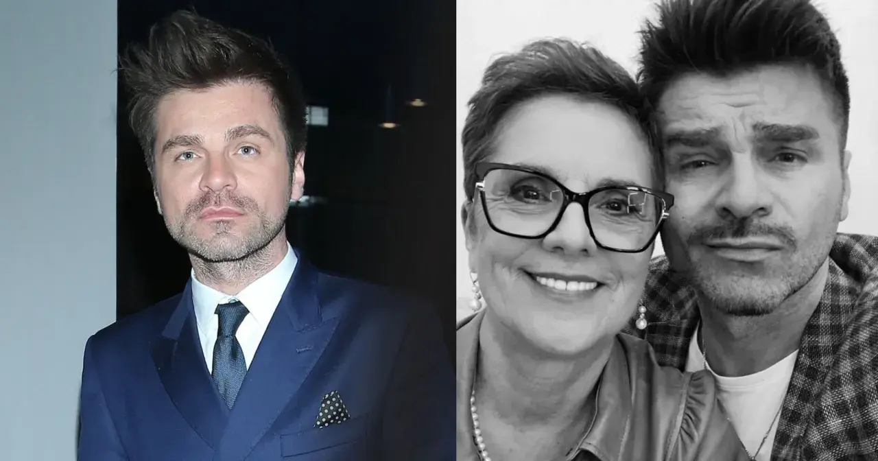 Łukasz Zagrobelny z żoną i dziećmi.