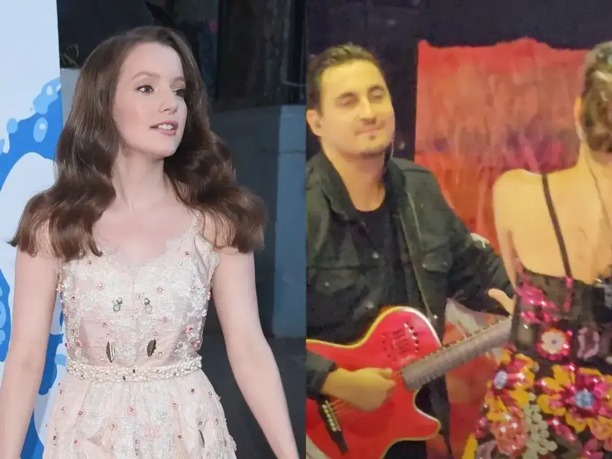 Sanah w pięknej sukni, obok gitarzysty z czerwonym instrumentem. Czy to zapowiedź ślubu?